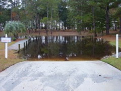 Expanded boat ramp